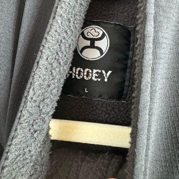 Hooey Mens Performance Tech Black Fleece Full Zip Jacket Size L - Picture 11 of 14